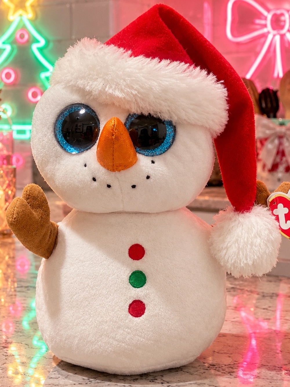 Ty Beanie Boos Scoop Snowman Christmas 9”